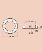 3888491 VOLVO PENTA anode voor 2-blads propeller - Afbeelding 2